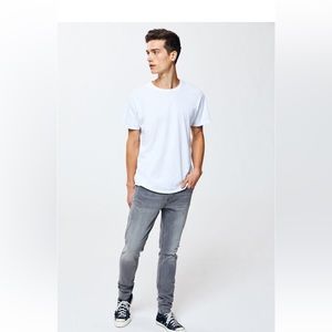Pacsun stacked grey skinny jeans